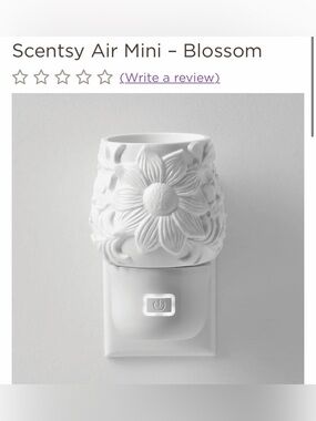 Scentsy White Blossom Air Mini Wall Warmer